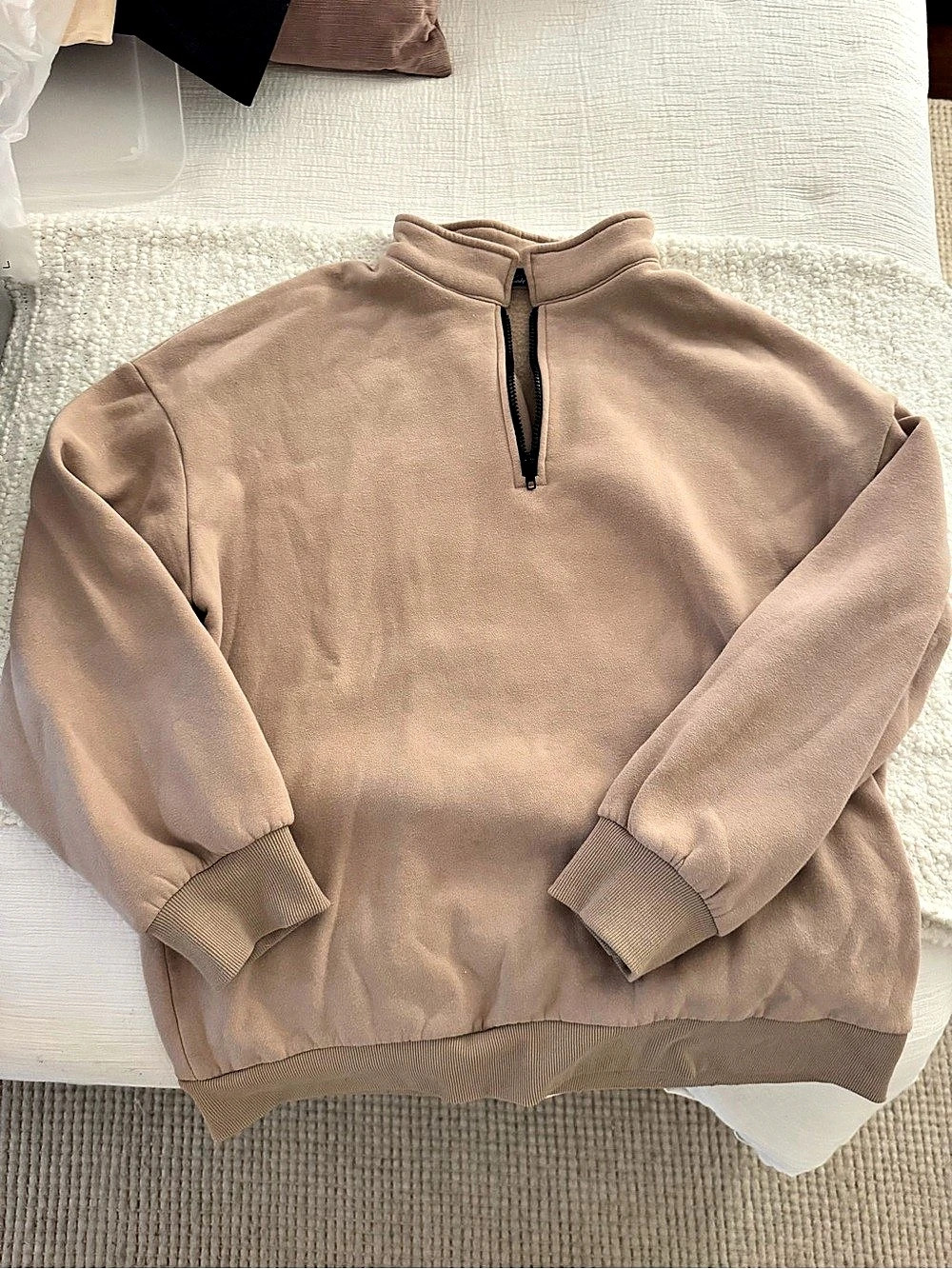 Trendy Queen Women's Tan Quarter Zip